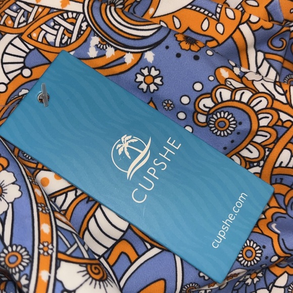 Plunging V-Neck Paisley Printed Ruffle One Piece Swimsuit - Picture 6 of 6